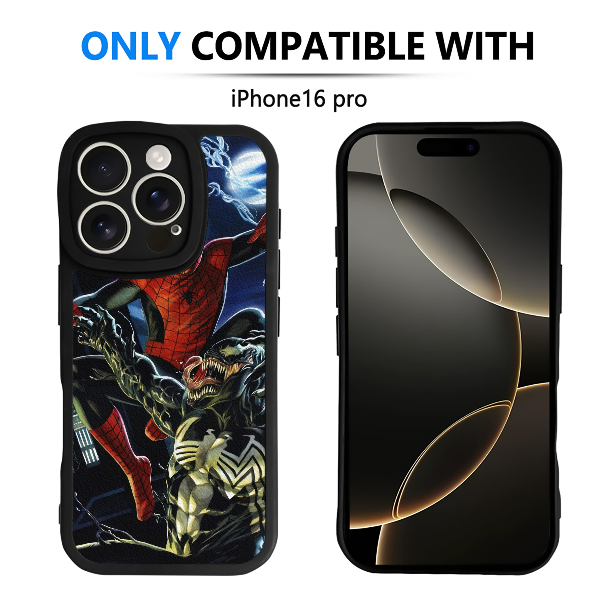 （画像用） Spider Man スパイダーマン 【iPhone 16シリーズ対応】シリコンスマホケース（レザー調） 材質：シリコン
